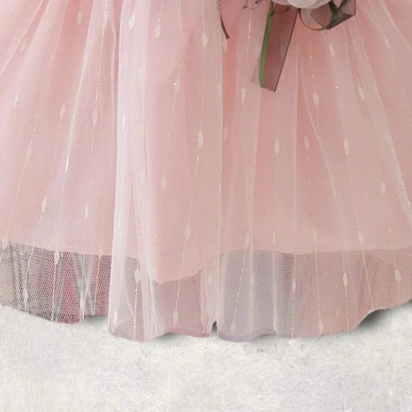 Pink  Tule Baby Girls Dress - Picture 4 of 5